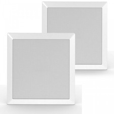 In-Wall Ceiling Speaker 2 Way Hi-Fi 180W Water Resistant Kitchen Bathroom PAIR