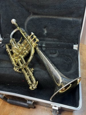 READ 1961 Vintage King Master SilverSonic Cornet Sterling Silver Bell With Case