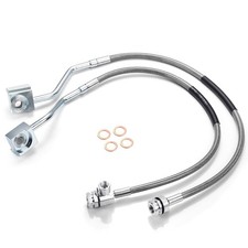 Stainless Steel Braided Front Brake Lines 4-6" Extended Kit 89310S New