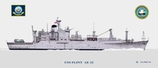 USS Flint AE-32 Ship Print US Navy