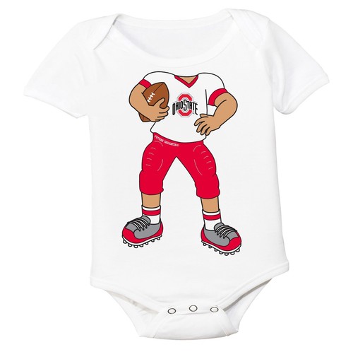 Future Tailgater Ohio State Buckeyes Heads Up! Cheerleader Baby Bodysuit - 第 1/4 張圖片