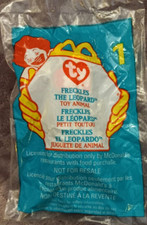 1999 McDonald's Happy Meal 1 TY Beanie Baby Freckles The Leopard Toy Plush