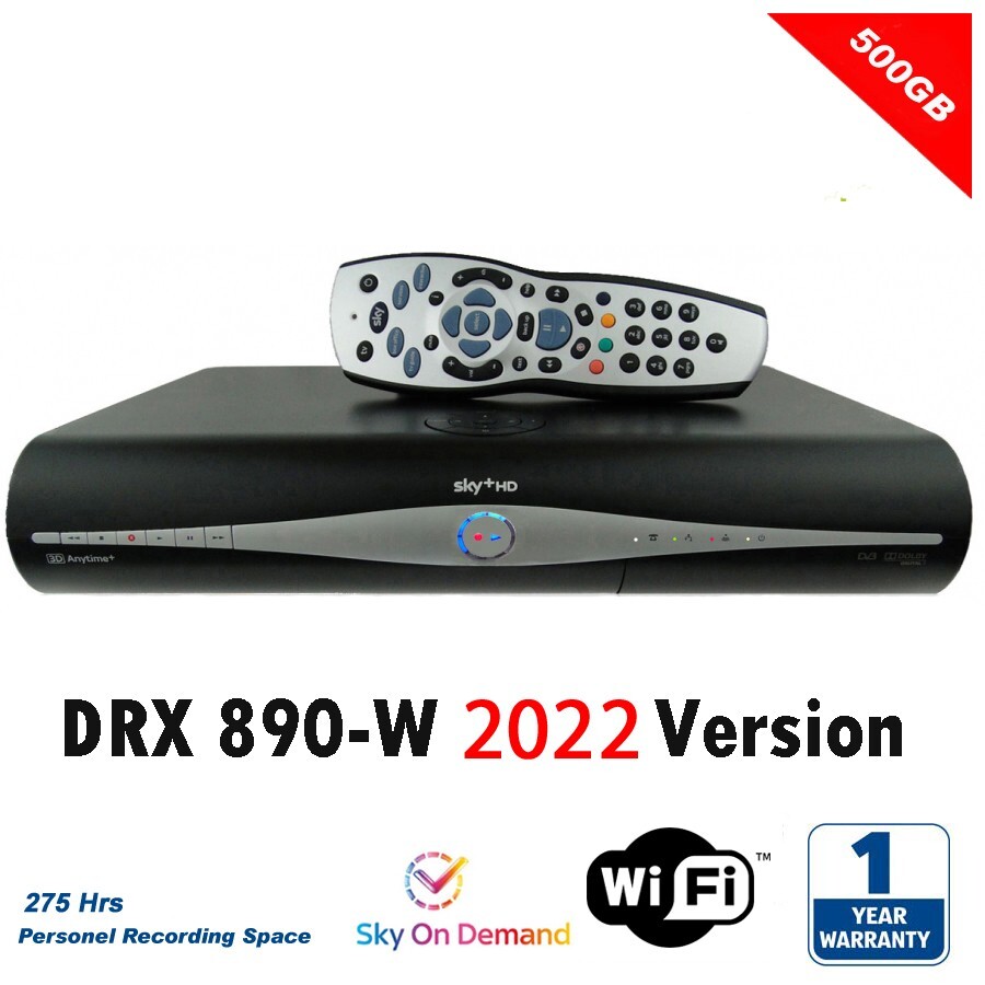 Récepteur SKY+HD BOX WIFI décodeur TV satellite DRX 890W avec disque dur 500GB