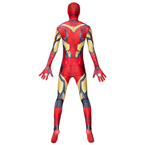 Halloween Avengers Iron Man Superhero Adult Kid Costume Cosplay Outfit Jumpsuit~ - Picture 8 of 12
