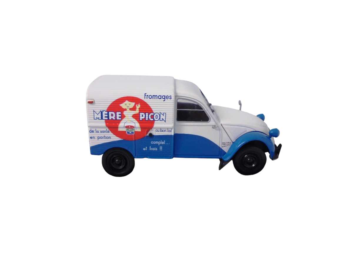 Citroën 2CV Fourgonnette 1958 – Publicité Mère Picon – Hachette 1/24 – Miniature Métal – 24P04