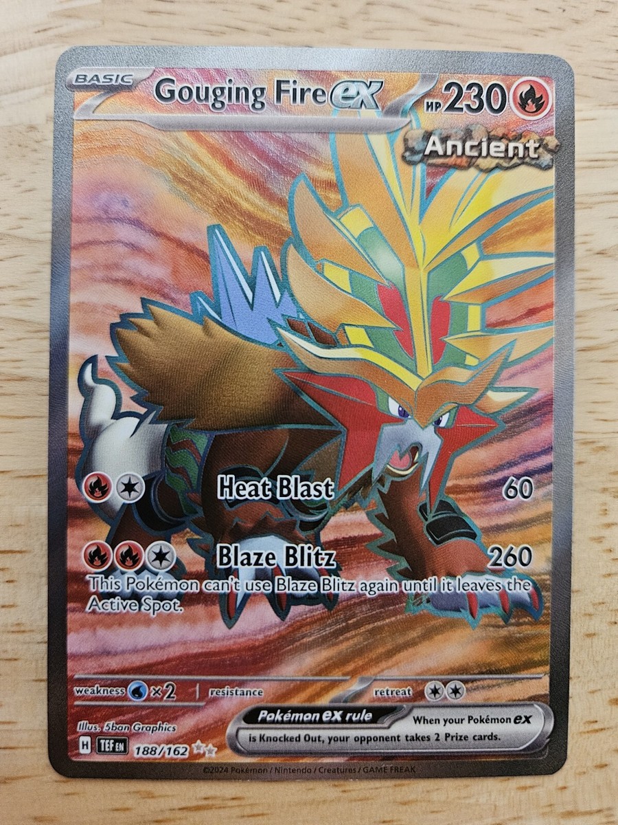 Gouging Fire ex 188/162 Temporal Forces (TEF) NM Full Art Ultra Rare Pokemon... | eBay Gouging Fire ex 188/162 Temporal Forces (TEF) NM Full Art Ultra Rare Pokemon... | eBay