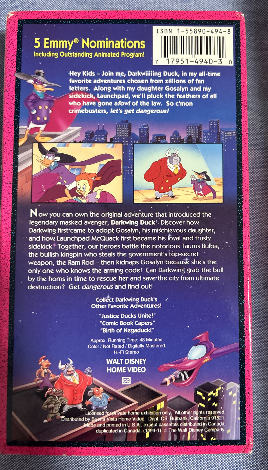 Disneys Darkwing Duck Darkly Dawns the Duck (VHS, 1993) BYTESEA
