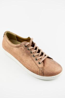 Birkenstock Damen Sneaker Arran Rosa Gold Metallic Schmale Weite Leder