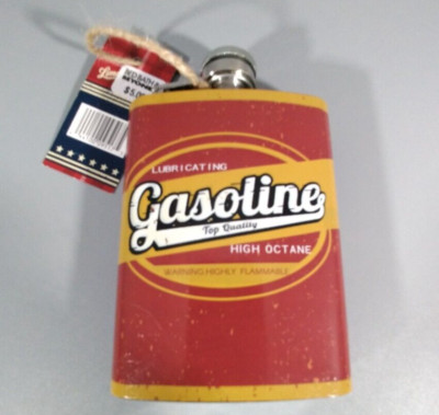Gasoline 4 0z Stainless Steel Flask