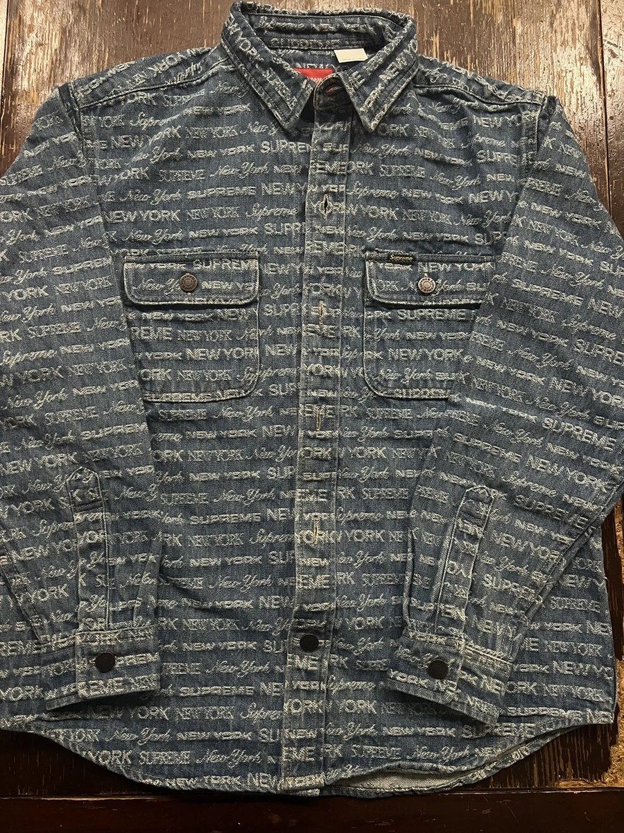 FW22 supreme Multi Jacquard Denim Shirt