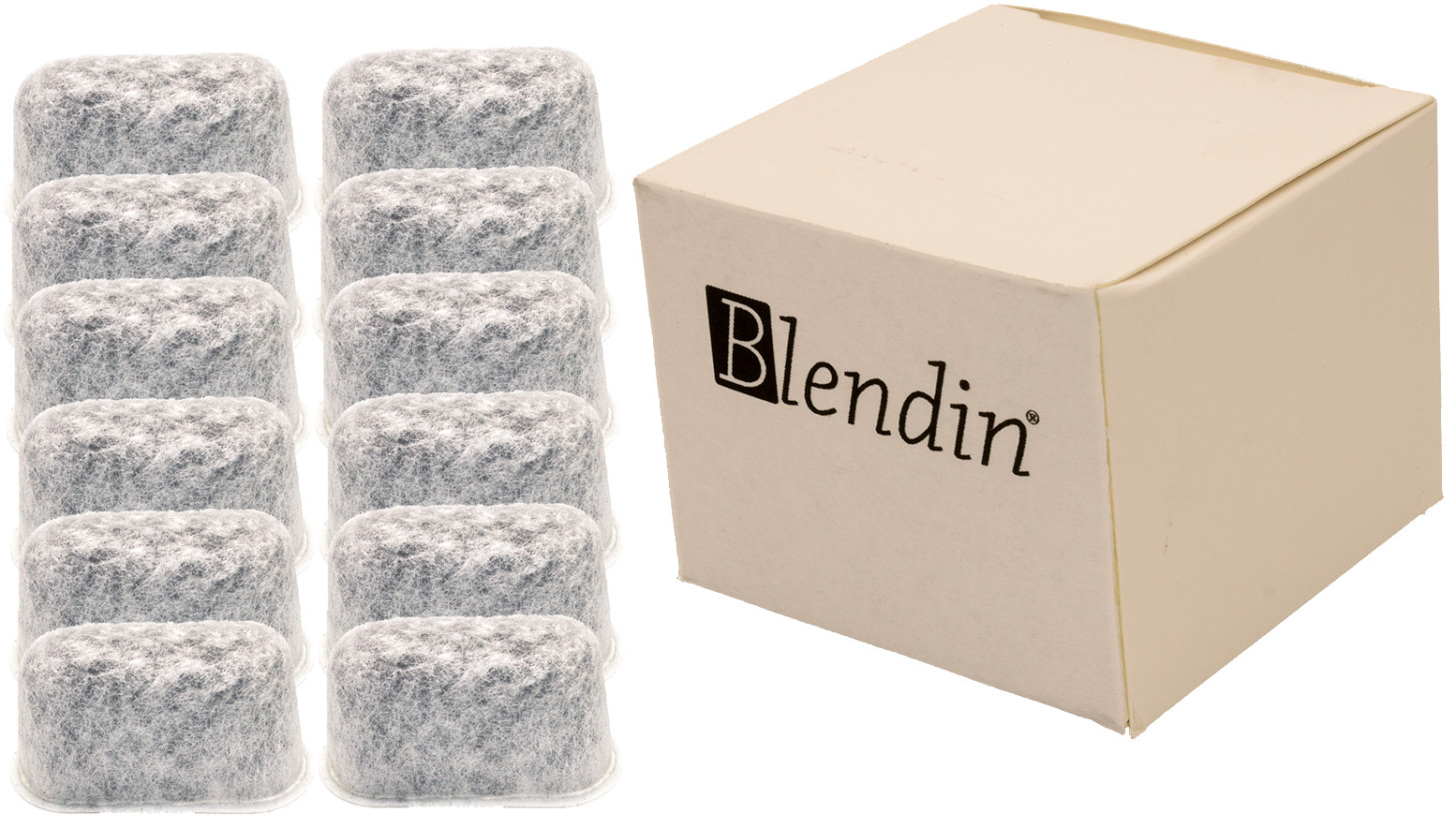 Blendin 12 Pack Charcoal Water Filters, Fits Cuisinart CHW-12 Coffee Maker Plus