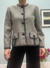 Vintage Luisa Spagnoli Grey Blazer Size 12 Uk