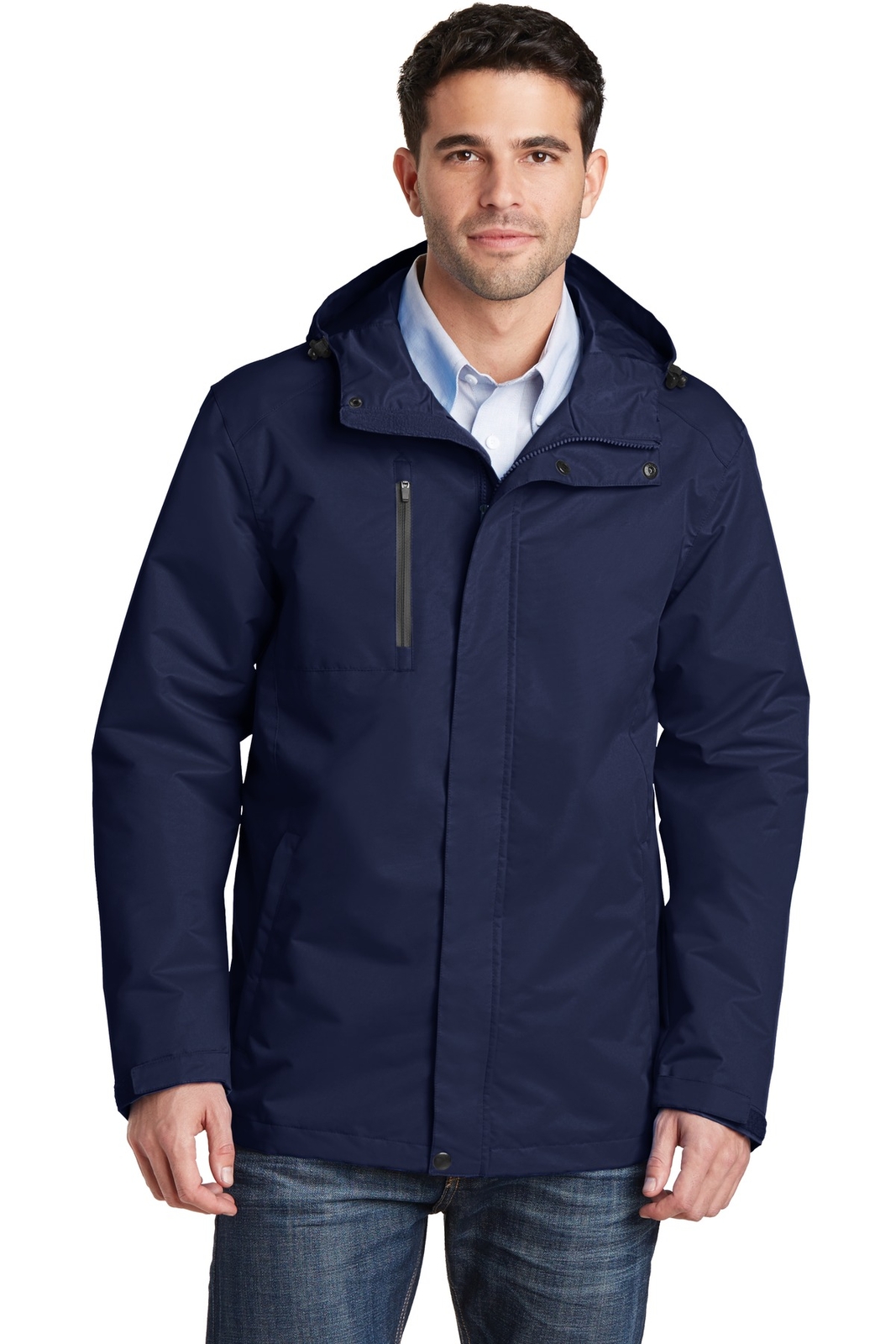 Port Authority Mens Long Sleeve All Conditions Winter Jacket With Pockets J331