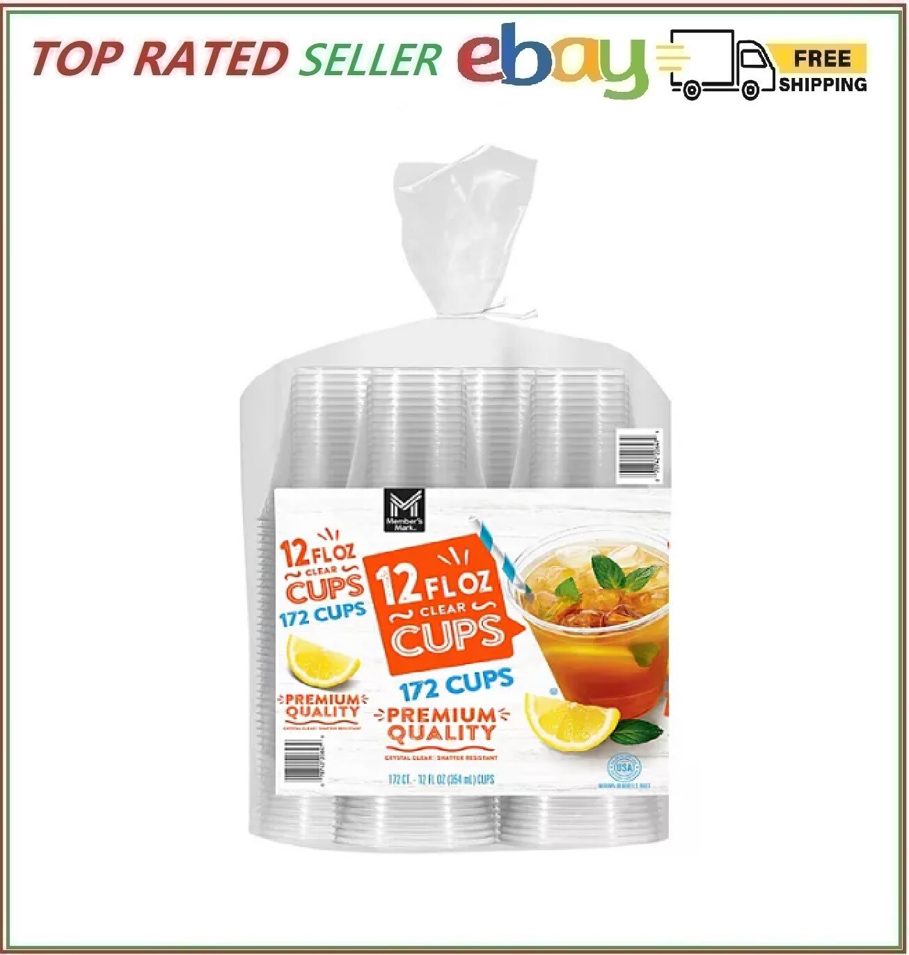 Member's Mark Clear Plastic Cups (12 oz., 172 ct.)