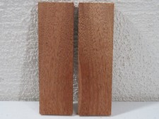 Mahogany Wood Knife Scales Figured Exotic Bookmatched Blank 5'' x 1.5'' x 5/16''