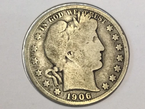 1906-S Barber Half Dollar in very good