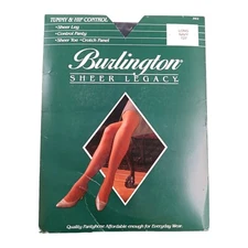 Burlington Sheer Legacy Control Top Sheer Toe Pantyhose - T27 - NAVY - Long 341