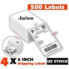 500 4x6 Fanfold Direct Thermal Shipping Labels for Zebra Rollo Printers US