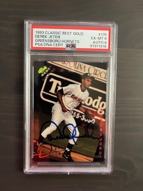 Derek Jeter Autograph 1993 Classic Best Gold #115 PSA/DNA CERT AUTO 8 