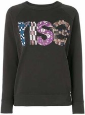 ISABEL MARANT SZ 36/4/S RISE Faded Black Sweatshirt Grunge Festival Boho  1528