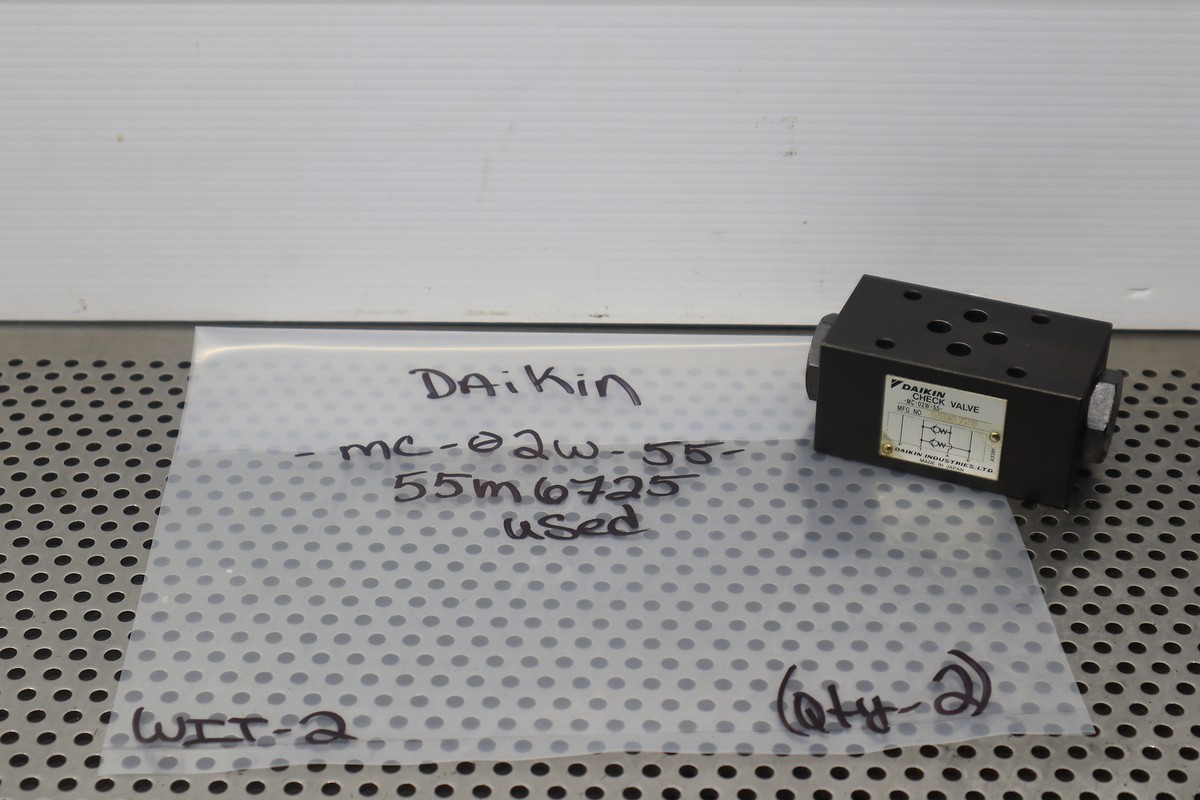 DAIKIN MC-02W-55 55M6725 Check Valve Used With Warranty See All