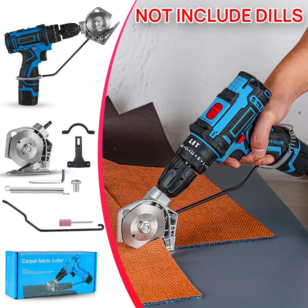 Electric Drill to Electric Rotary Fabric Cutter Cloth Cutting Machine  Conversion
