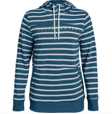 Under Armour Shoreline Striped Blue / White / Orange Hoodie Women's Size Small