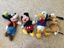 Set of 4 Disney Mickey Mouse Bean Bag Plush / Donald Duck Pluto Goofy