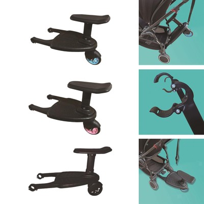 2 in 1 Kinderwagen Pedaladapter, Kinderwagenaufsätze, mit abnehmbarem Sitz