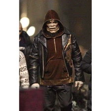 Men's Killer Croc Suicide Squad Waylon Jones Biker Black Leather Jacket