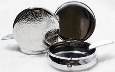 Two Flower Pattern Mini Travel Ashtray