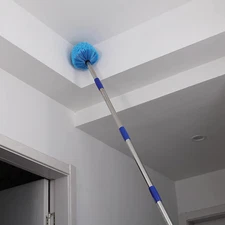 72" Long Extend Handle Cobweb Duster Reach Medium Stiff Bristle Brush Cleaning