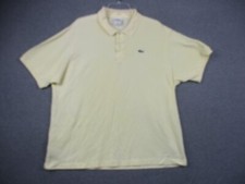 Lacoste Polo Shirt 8 Men's Polo Short Sleeve Yellow Gator Logo Cotton