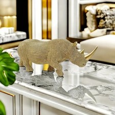 Nashorn Figur Majestätisch Nashornstatue Statue Dekoration Ornament Skulptur