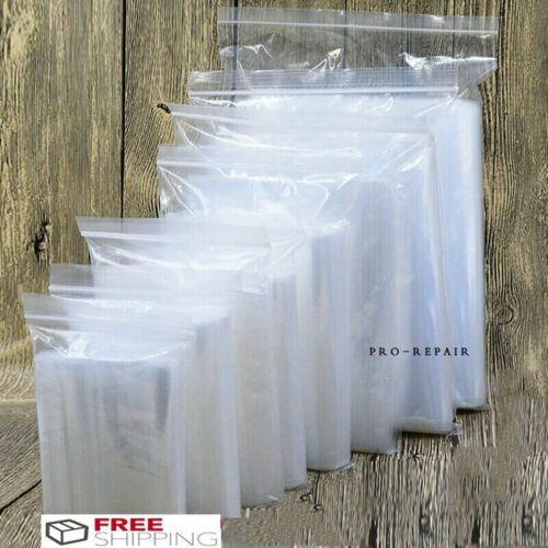 100x 2-Mil Clear Reclosable Zip Plastic Lock Bags Poly Jewelry Zipper Baggies US - Picture 1 of 20