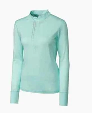 NWT Ladies ANNIKA CUTTER & BUCK Frequency Long Sleeve Golf Tennis Shirt - M & L