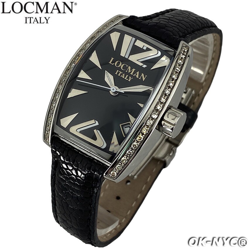 LOCMAN ITALY Panorama Diamond Quartz Women's Watch Ostrich Strap 29  mm