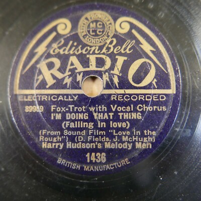 8'' 78 rpm record HARRY HUDSON i`m doing that thing / go home & tell your mother