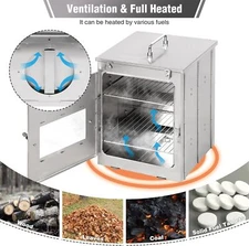 REDCAMP Foldable Stainless Steel Camping Oven, for Baking Cinnamon Rolls, 2 Tier