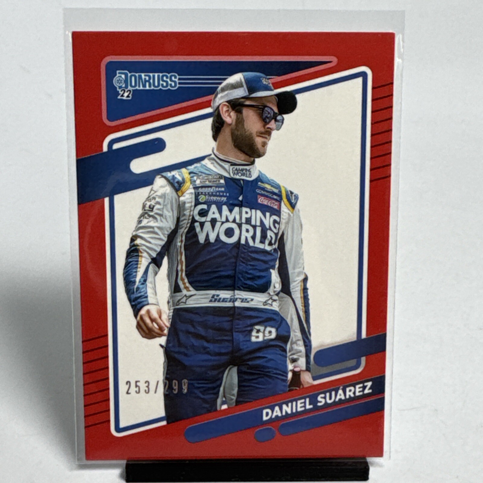 2022 Panini Donruss NASCAR Red /299 Daniel Suarez #120 NM-MT Card