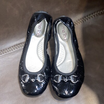 ME TOO LEGEND2 COMFORT BALLET FLATS US SIZE 6M Black Patent Leather