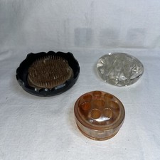 Flower Frog With Dish And Glass Flower Organizers