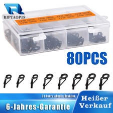 80PC Edelstahl Angeln Rutenringe Endring Angelrute Führungsringe Spitzenring Set