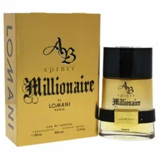 Lomani Ab Spirit Millionaire 3.3oz Mens Eau de Toilette Spray New In Box