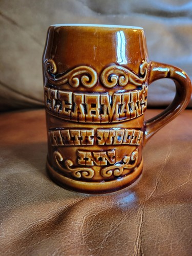 VINTAGE HALL POTTERY CLEARMAN'S NORTH WOODS INN BEER MUG - CALIFORNIA ...