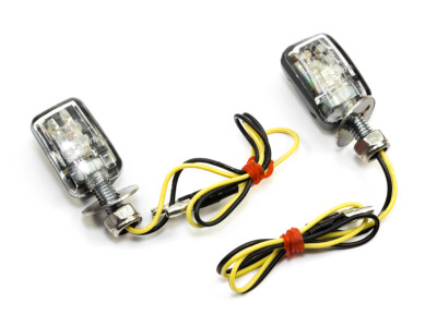 Blinker Paar LED Mini Brick schwarz Enduro für Husqvarna KTM MZ Yamaha Honda AJP