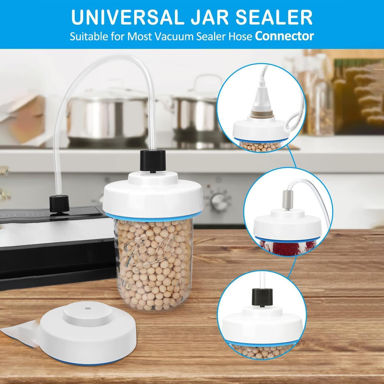 Canning Jar Sealing Kit Vacuum Sealer With Tube For Regular Wide Mouth