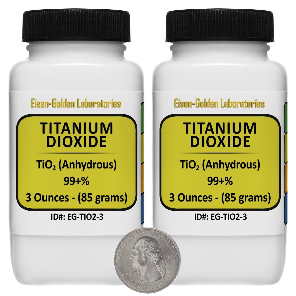 Titanium Dioxide [TiO2] 99+% ACS Grade Powder 6 Oz in Two Easy-Pour Bottles  USA | eBay