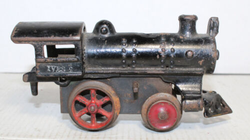 Early Ives O Gauge #2 Cast Iron Steam Engine Windup b2