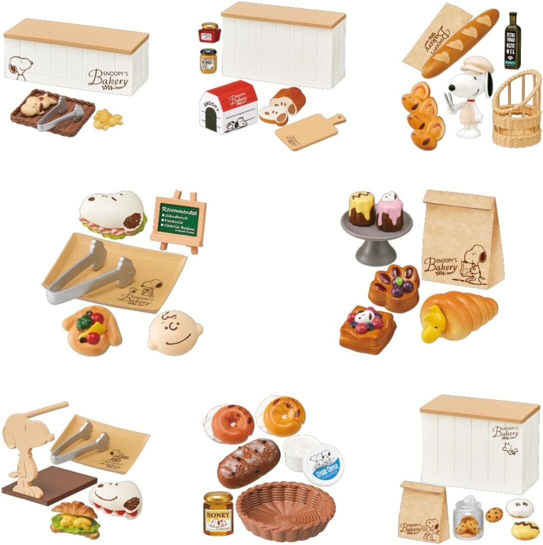 PEANUTS SNOOPY'S BAKERY 8種セット Re-Ment PEANUTS SNOOPY'S BAKERY 8 type set From Japan NEW Mini